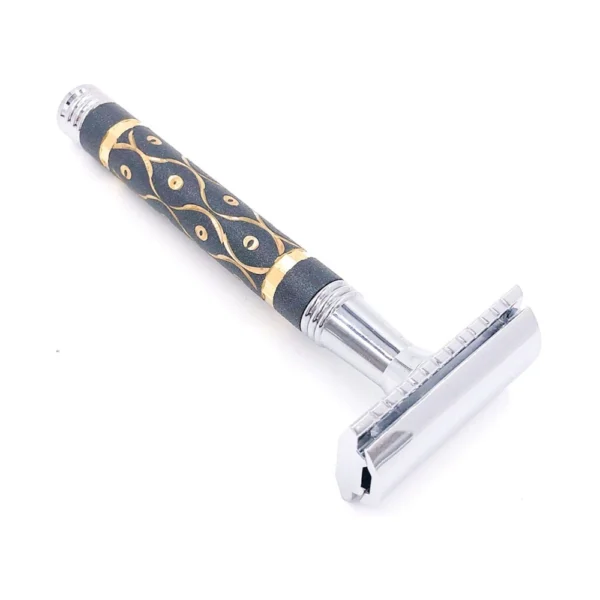 65 Razorblade Parker 65R Gray and Gold Super Heavyweight Safety Razor - Wish4Blades