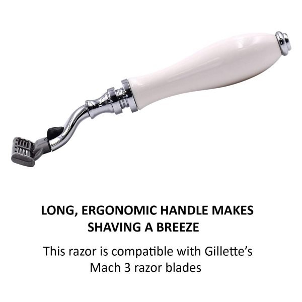 Elegant Parker Mach 3 Razor – Black or White Handle