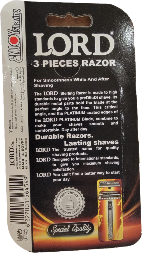 Sterling Safety Razor LORD Sterling L127 Safety Razor – Premium Closed Comb Design
