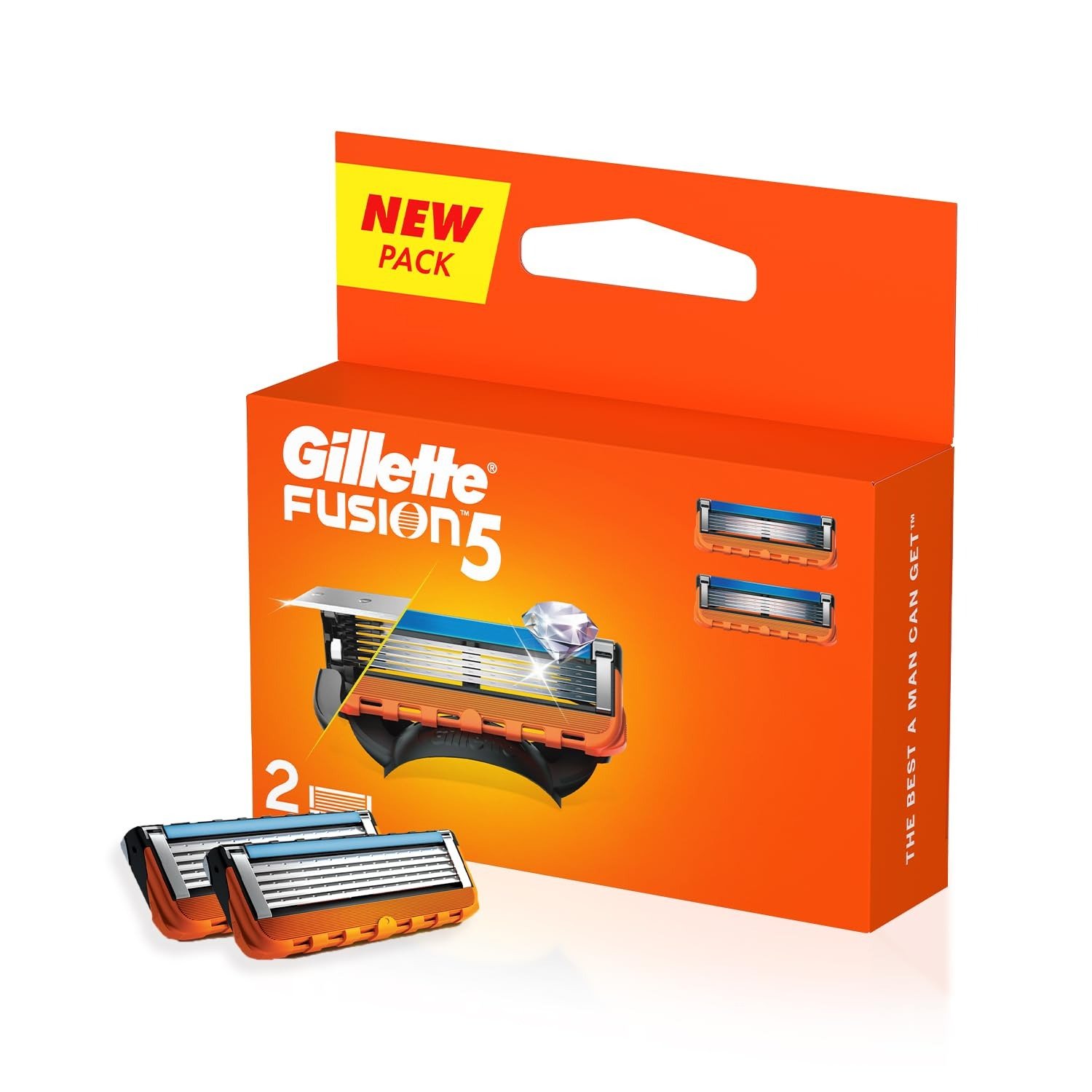 Red Gillette Fusion Razor Gillette Fusion5 ProGlide Razor Blade Refills | 2 Count Smooth Shave