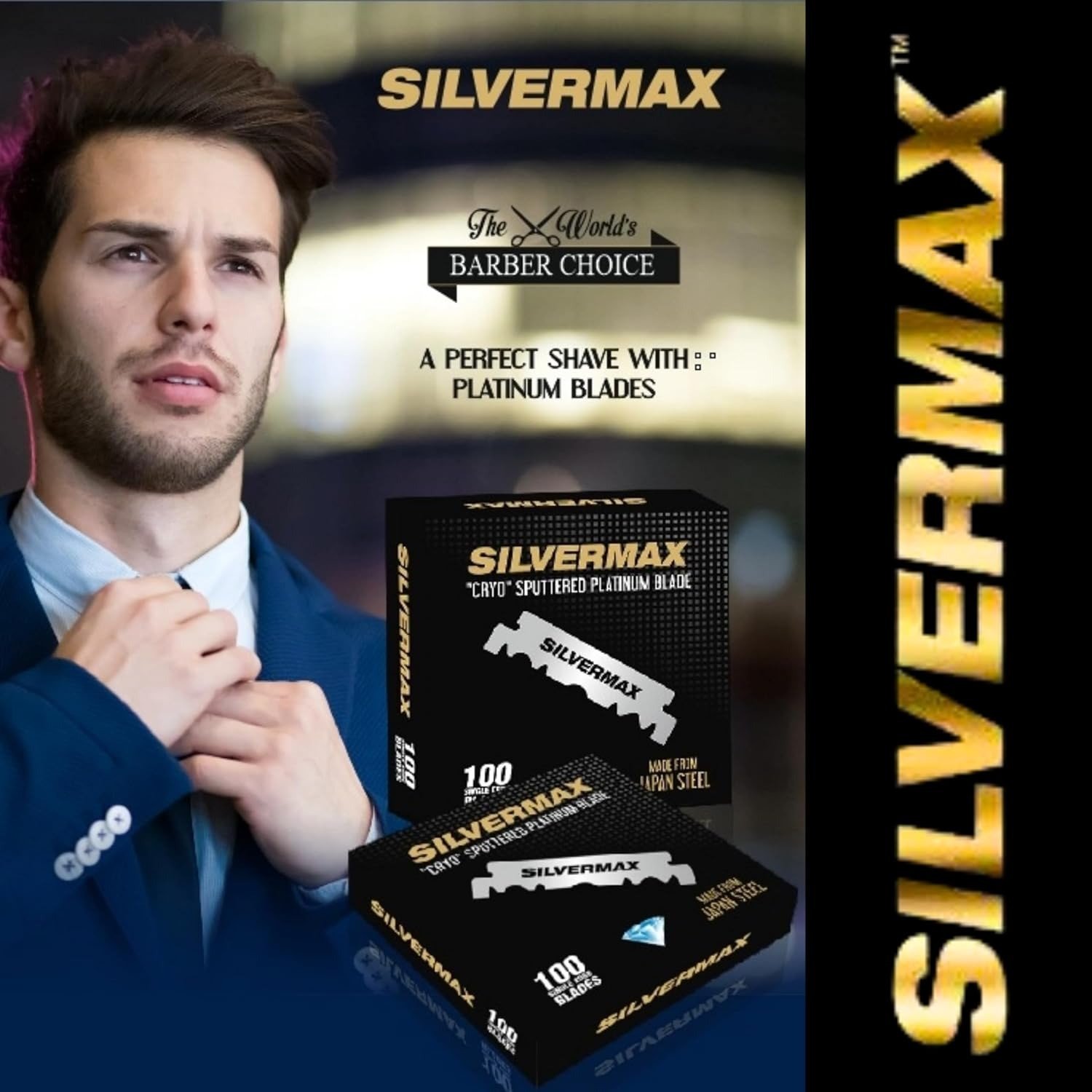 Silver Max Paris Silvermax Single Edge Razor Blades - 100 Count